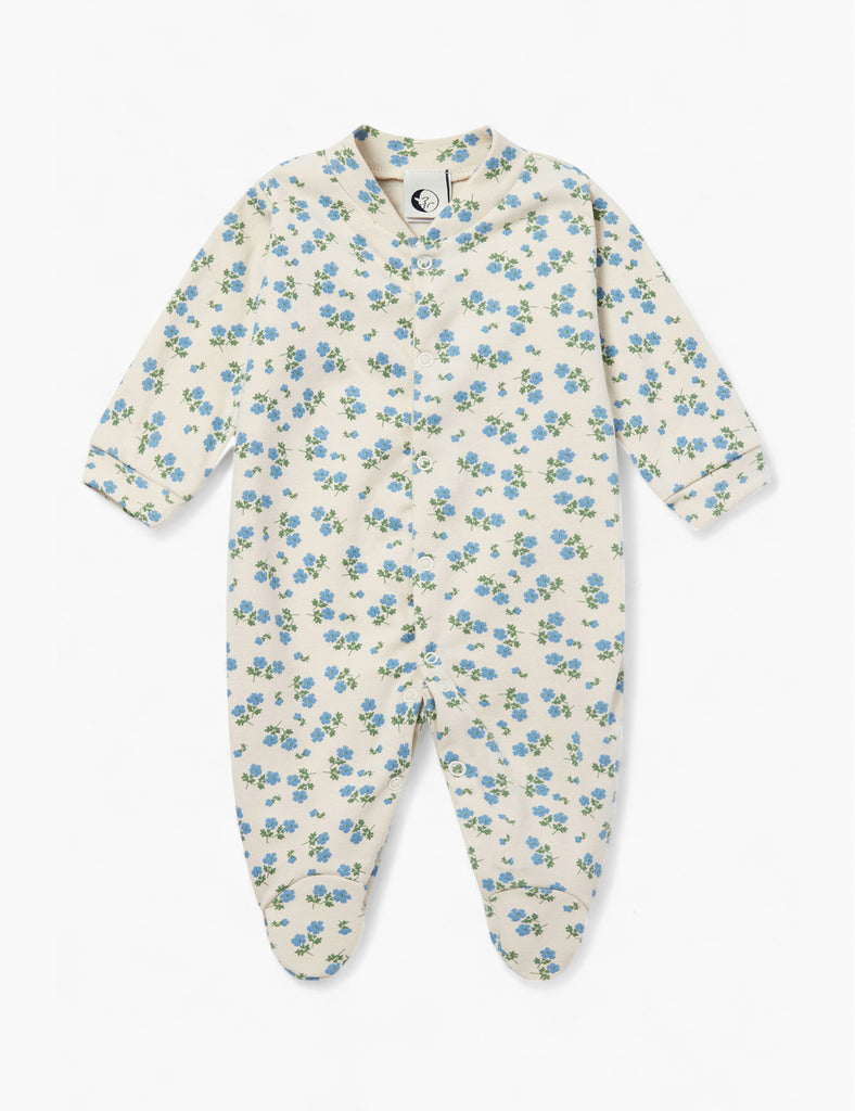 Image of Baby Sleepsuit in Tea Floral.