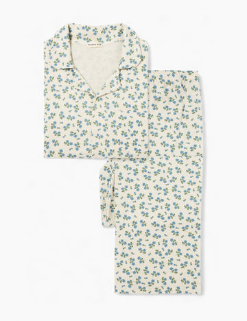 Image of Womens Classic PJ Set in Tea Floral.