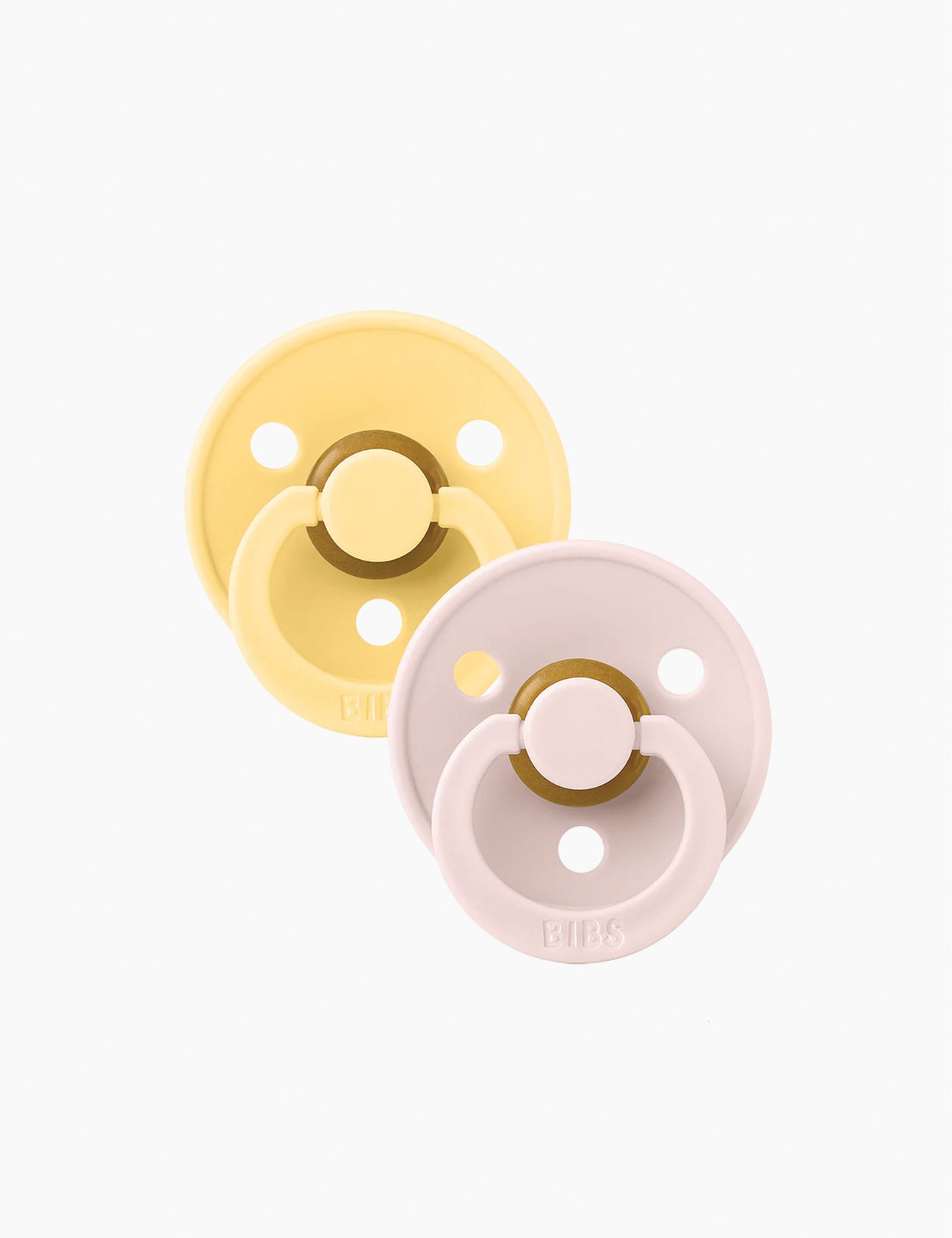 Image of BIBS Colour Pacifiers 2-Pack in Pale Butter/Petal