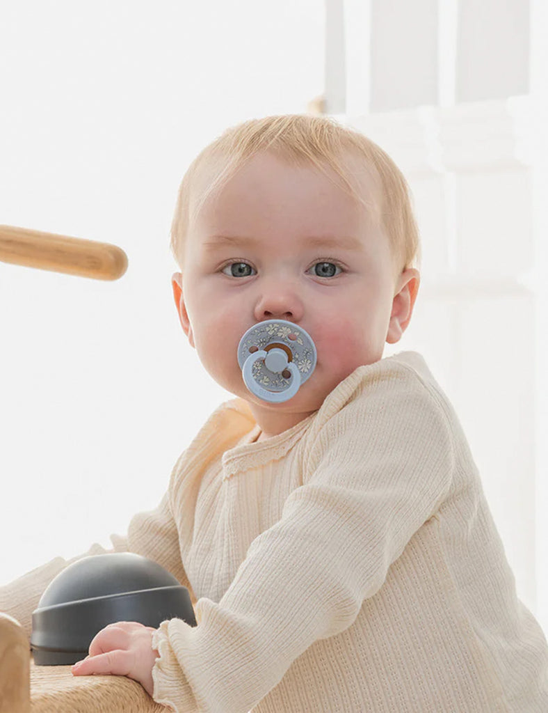 Image of Bibs LIBERTY pacifiers in Eloise Dusty Blue Mix.