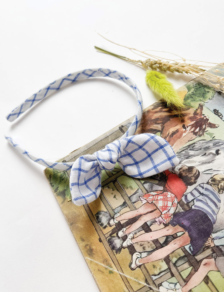 Image of Alice Band in Blue Plaid