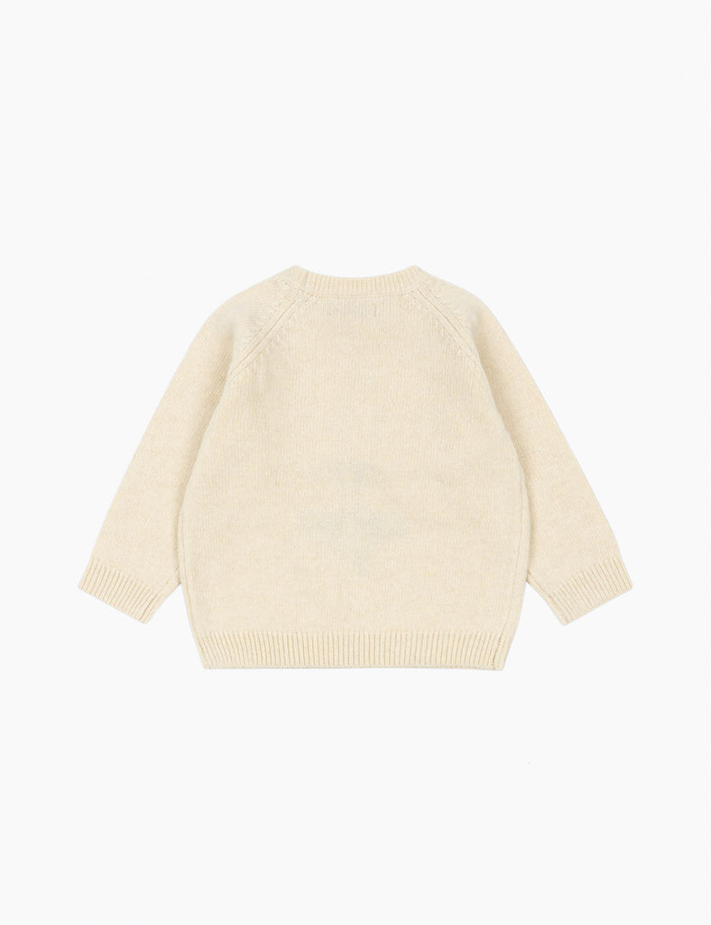 Beige sweater on a white background
