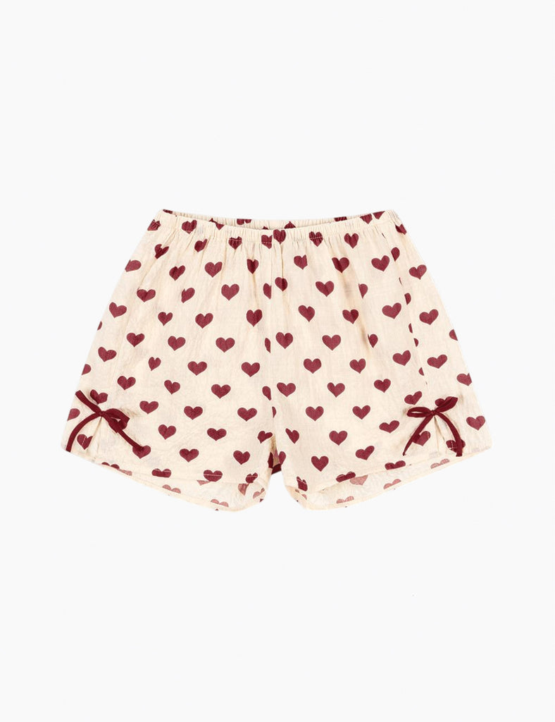 Image of Ava Slit Shorts in Amour Rouge