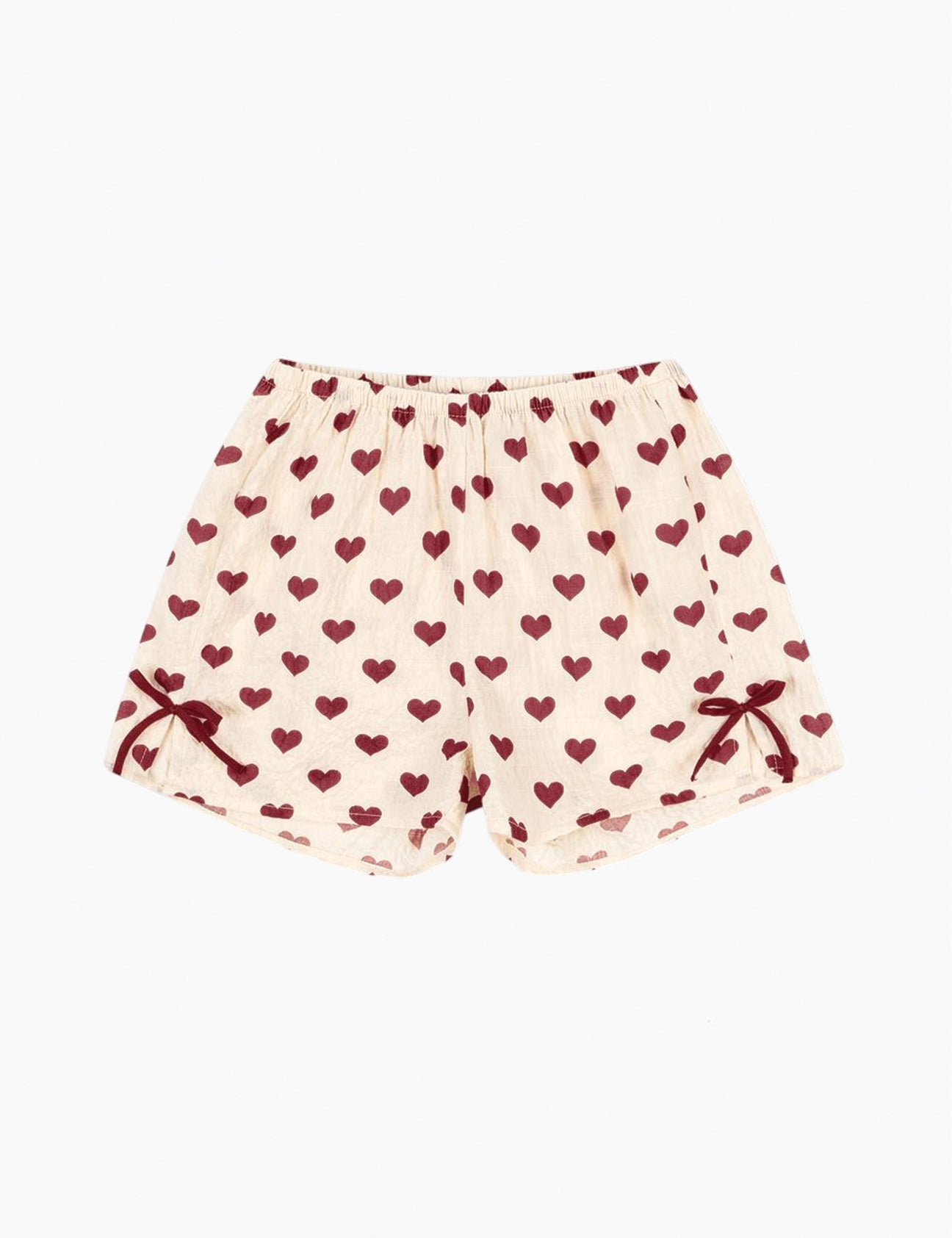 Image of Ava Slit Shorts in Amour Rouge