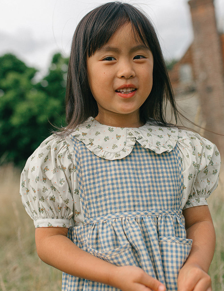 Image of Ayla Blouse in Ditsy Heart Floral Organic Cotton