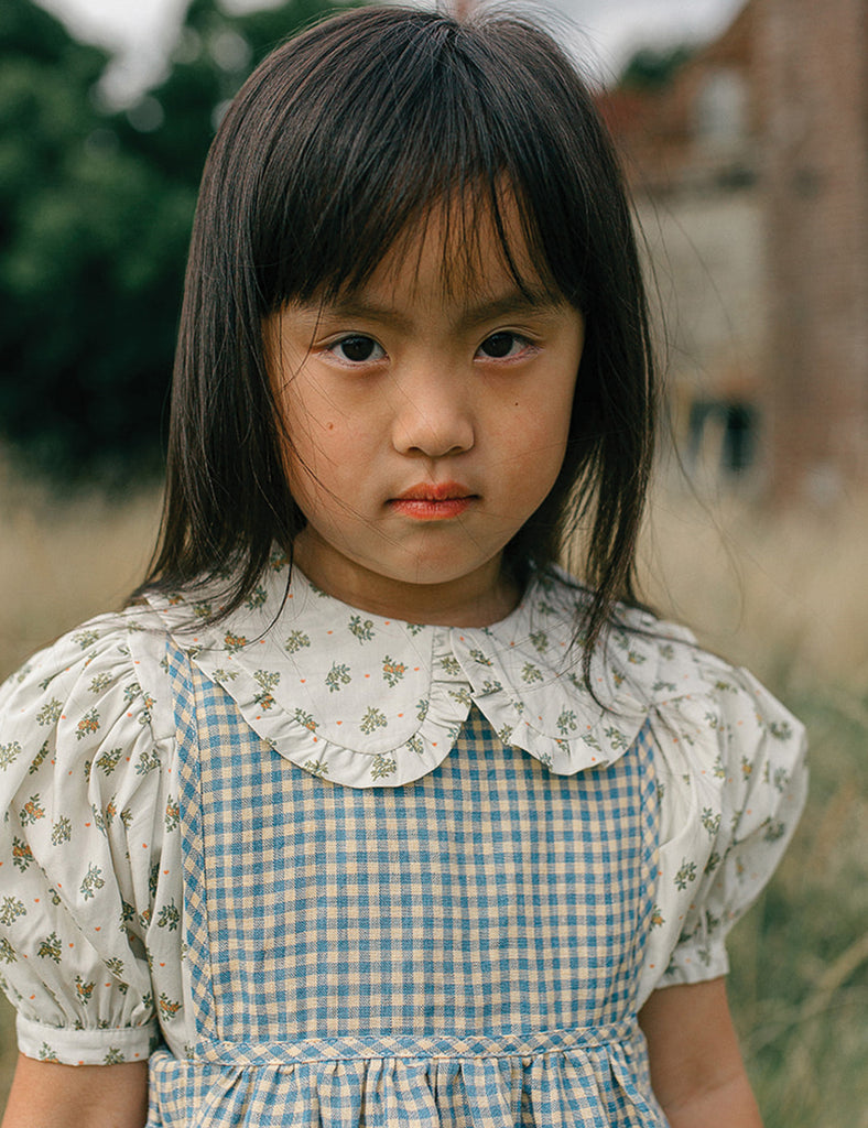 Image of Ayla Blouse in Ditsy Heart Floral Organic Cotton