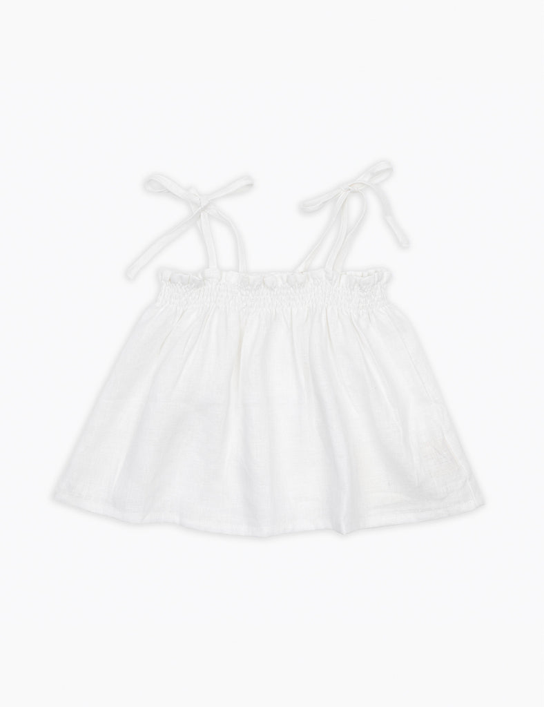 Image of Alia Top in White Linen