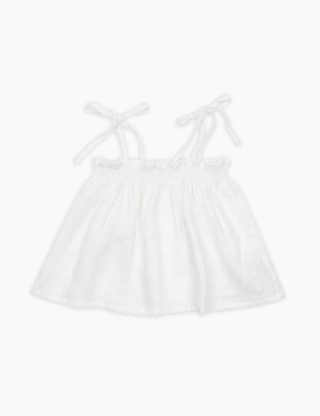 Image of Alia Top in White Linen