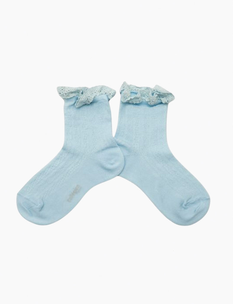 image of annette pointelle socks in glacier