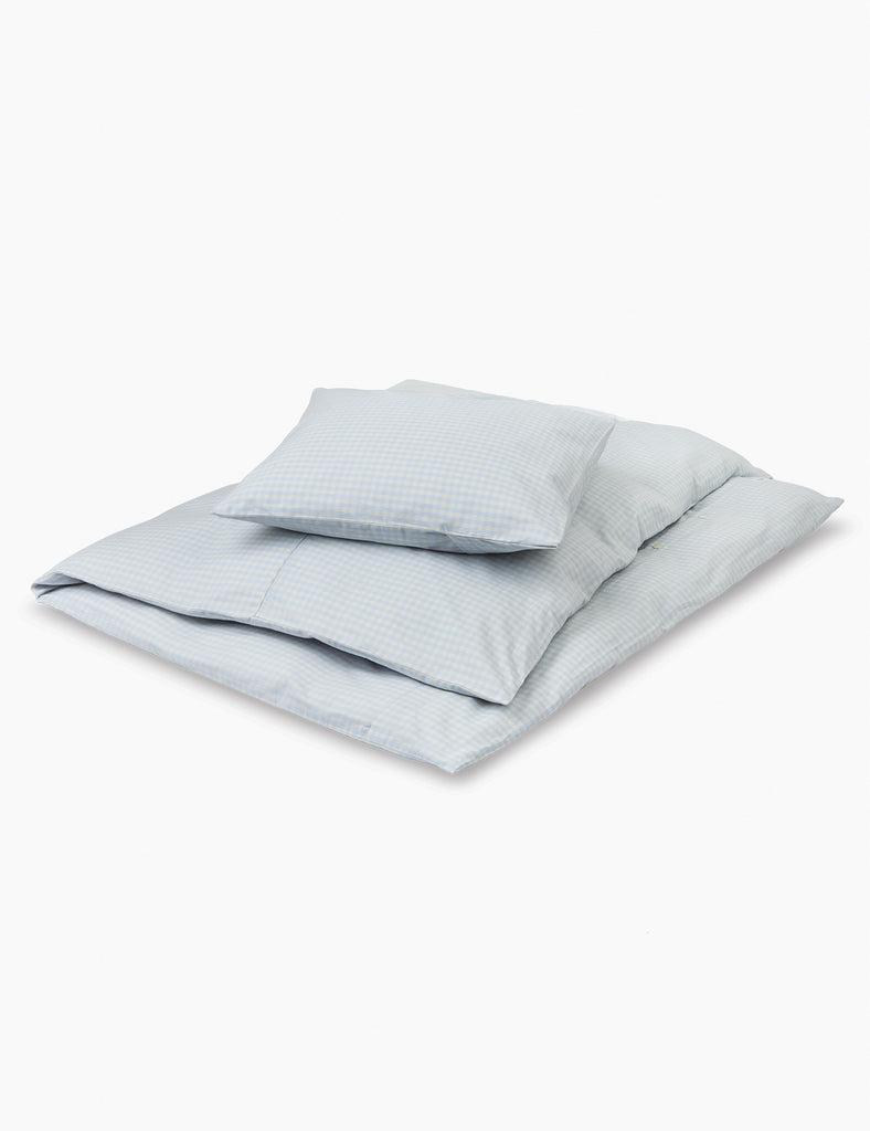 Image of Classic Baby Bedding in Blue Gingham.