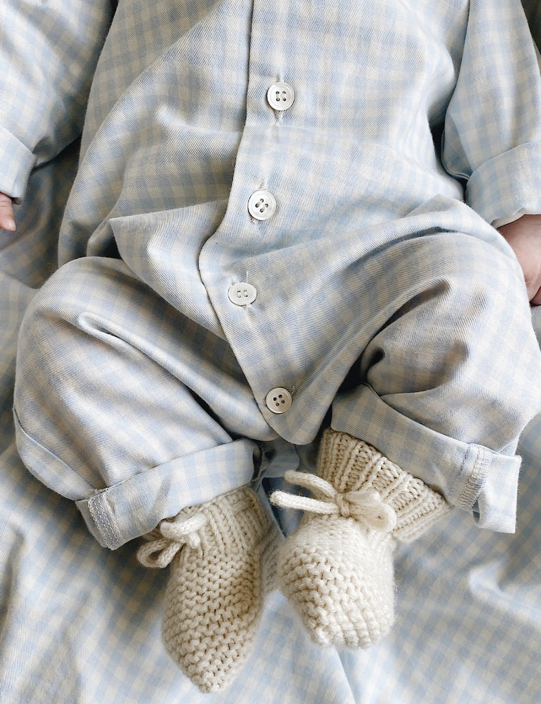 Image of Classic Baby Bedding in Blue Gingham.