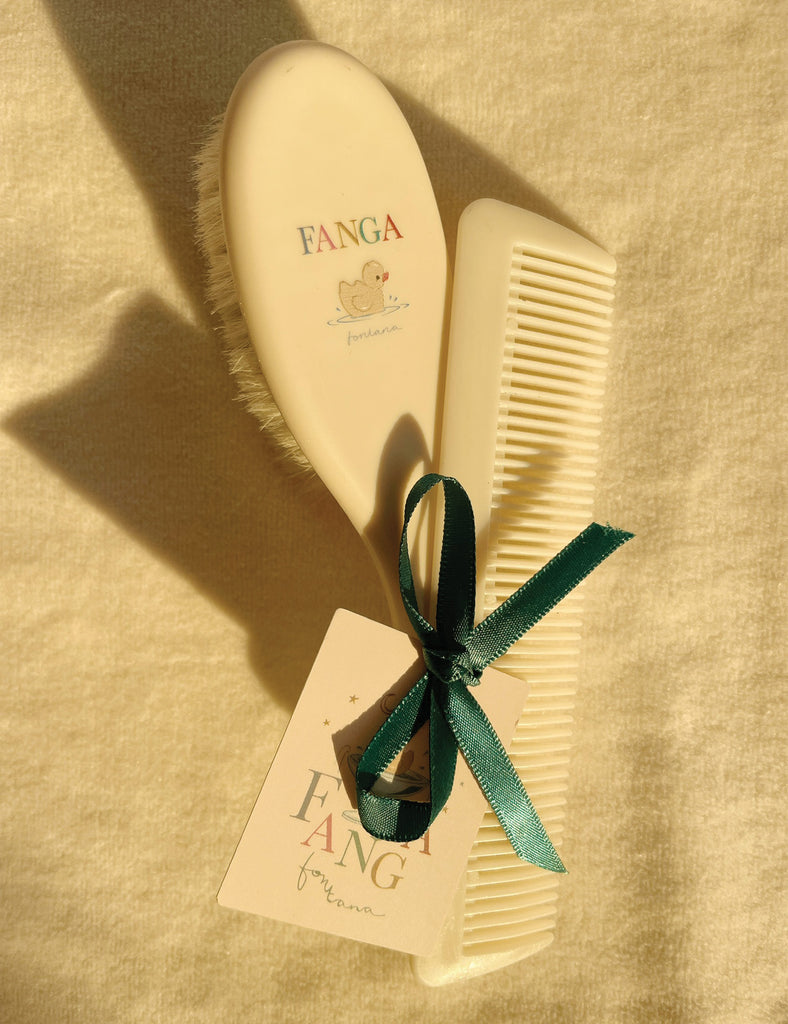 Image of baby hair brush set