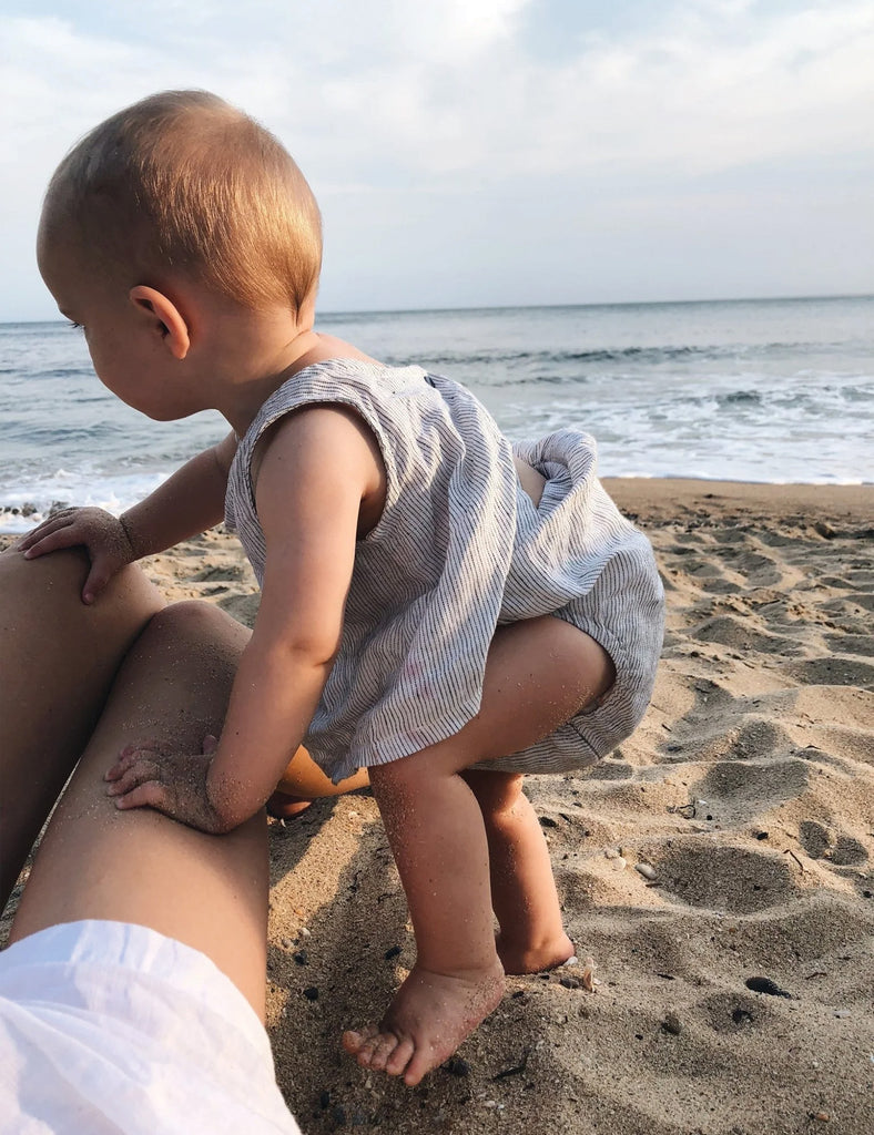 Image of Baby Set in Beach Stripe
