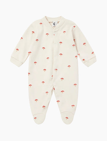 Image of Baby Sleepsuit in Mushroom.