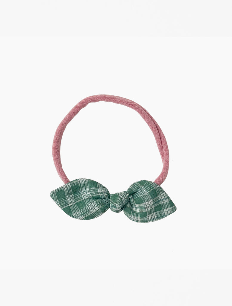 Image of Baby Bunny Hairband in Rooster Check.