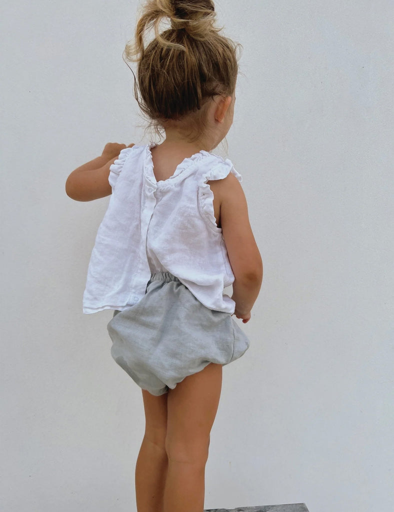 Image of Linen Nappy Cover in Pink Linen