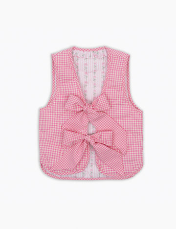 Image of Beau Vest in Gingham/Roses