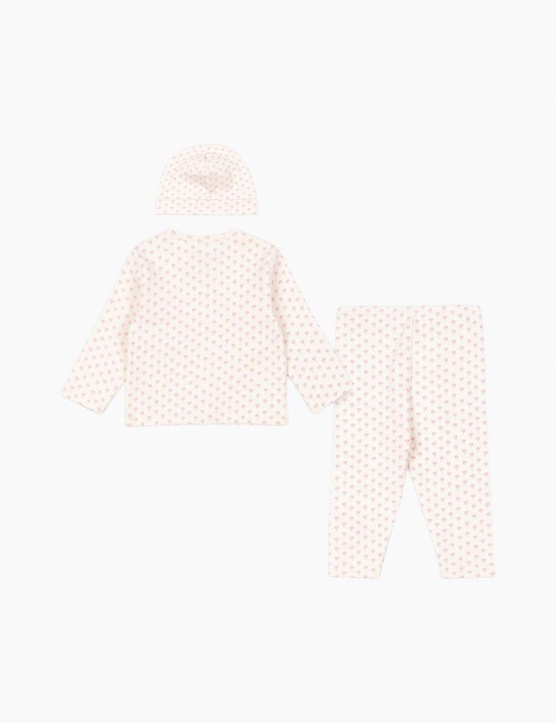 Newborn baby outfit on a white background