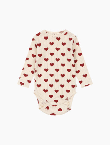 Image of Minnie Onesie in Amour Rouge.