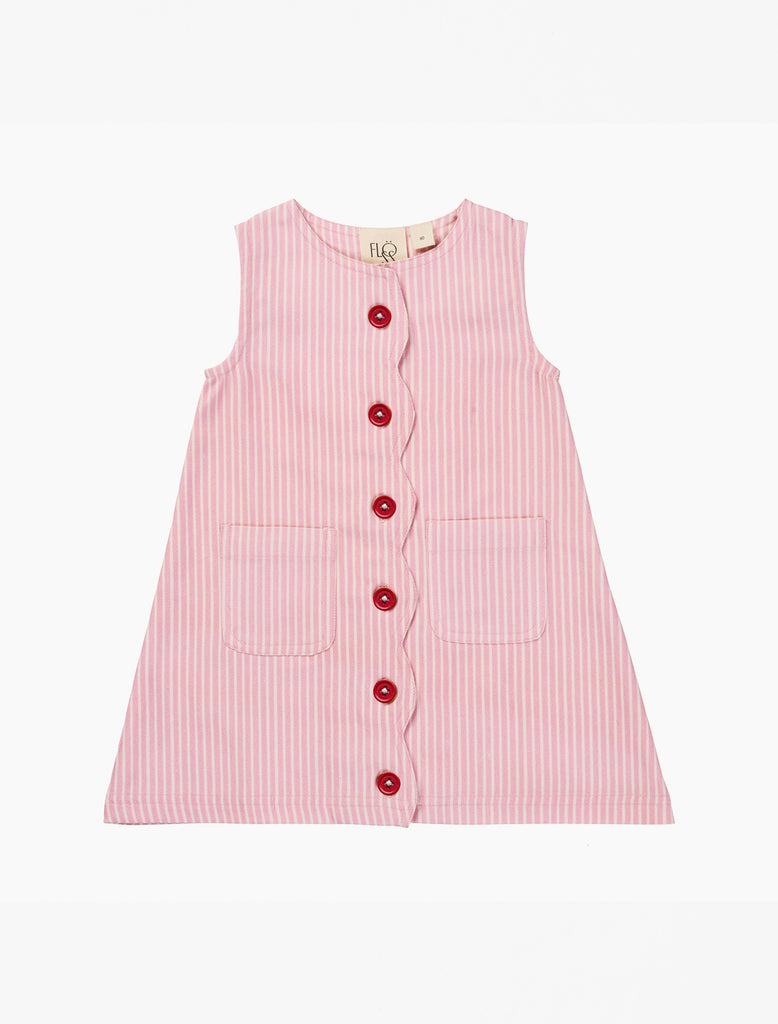 Image of Bob Spencer Dress in Pink Stripes.