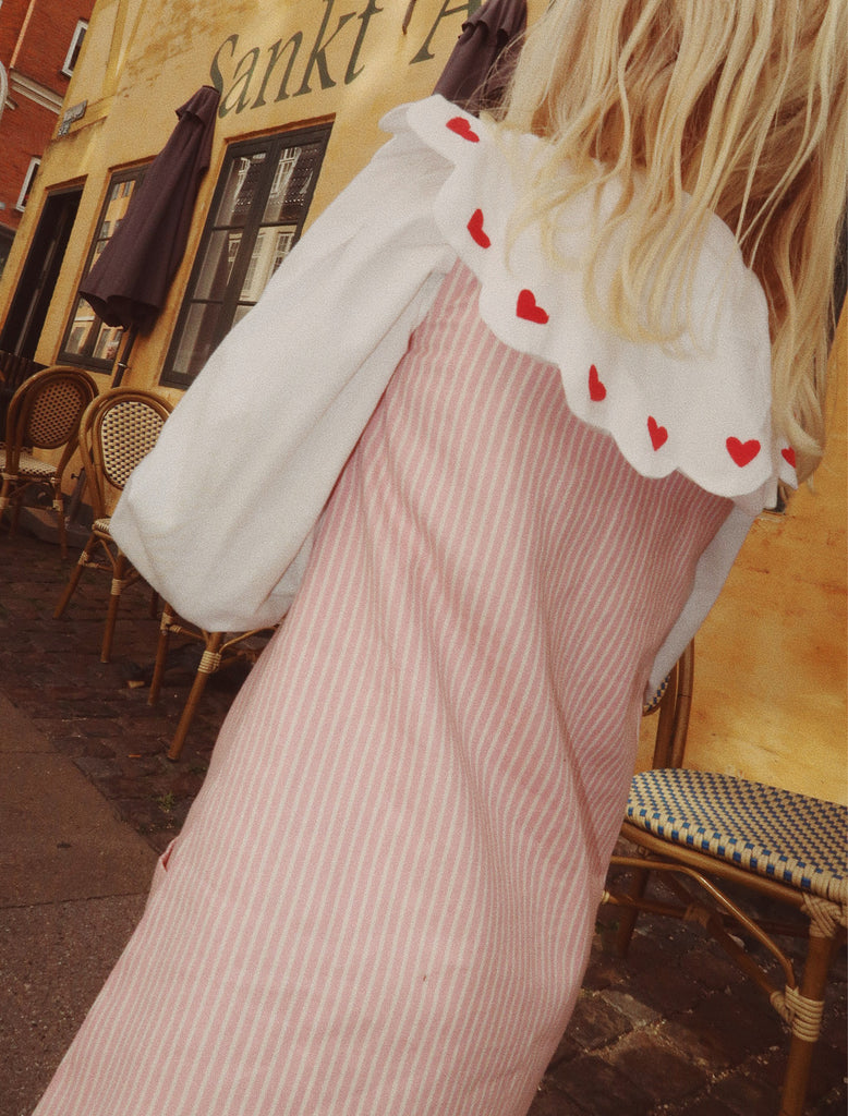 Image of Bob Spencer Dress in Pink Stripes.