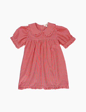 Image of Bonnie Dress in Cherry Gingham.