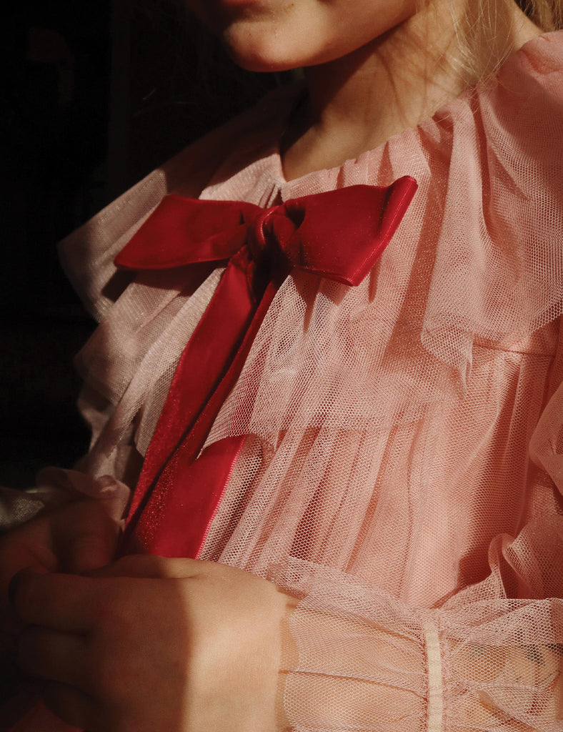 Image of Bow Dress in Mellow Rose.