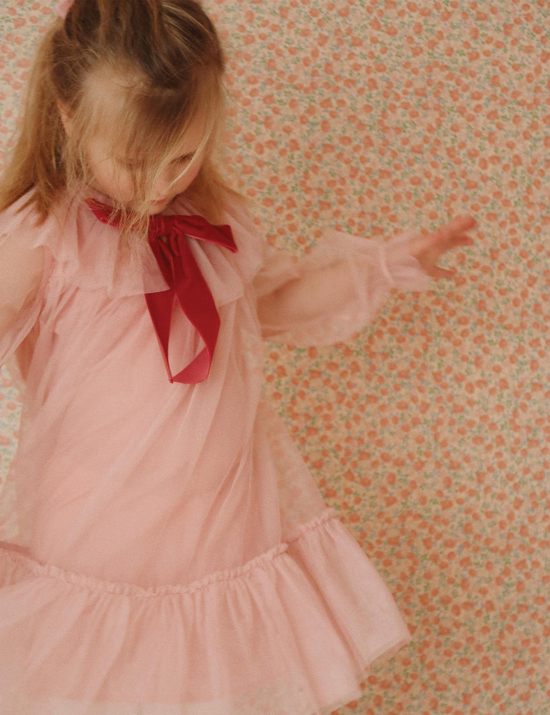 Image of Bow Dress in Mellow Rose.