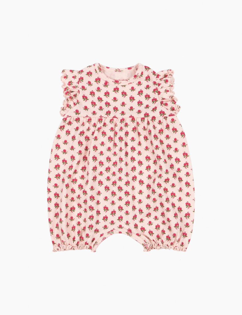 Image of Chleo Frill Romper in Rosie Rose