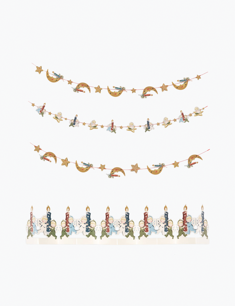 Decorative paper garland set.