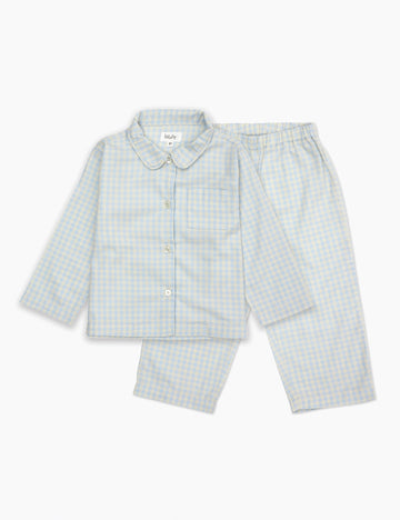 Image of Classic Pajamas in Blue Gingham