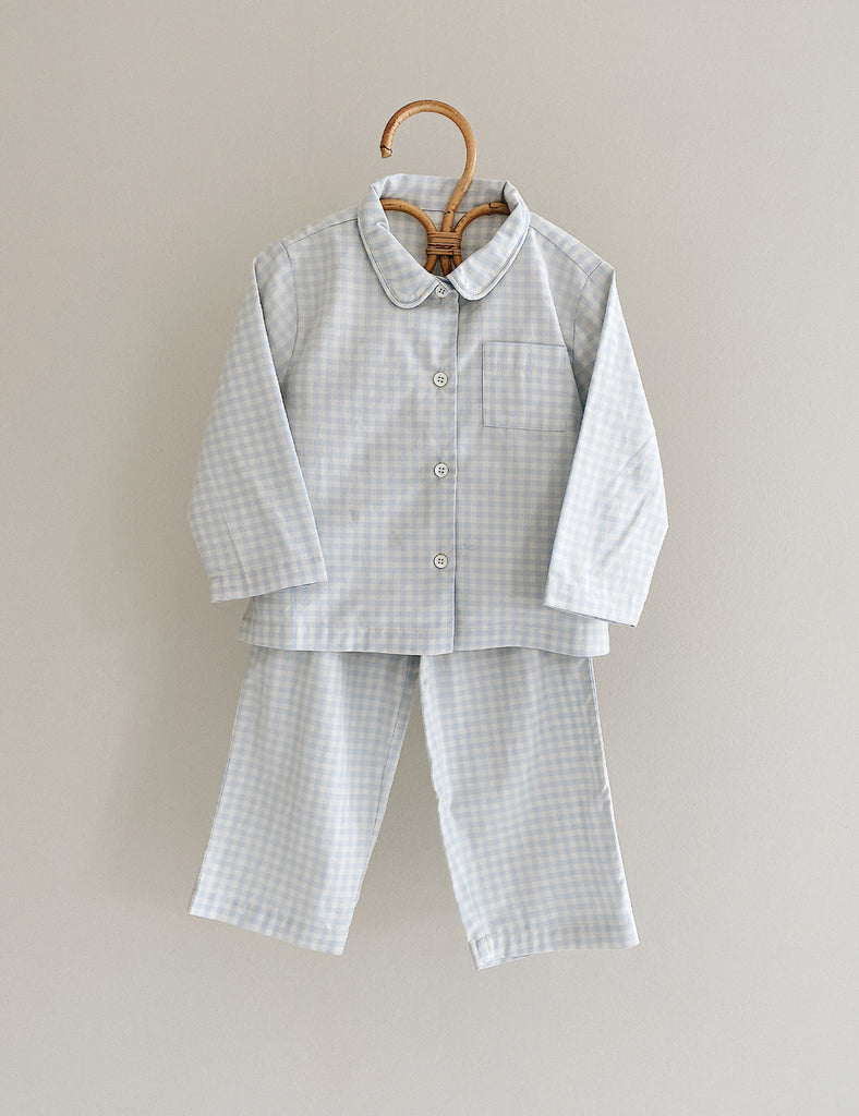 Image of Classic Pajamas in Blue Gingham
