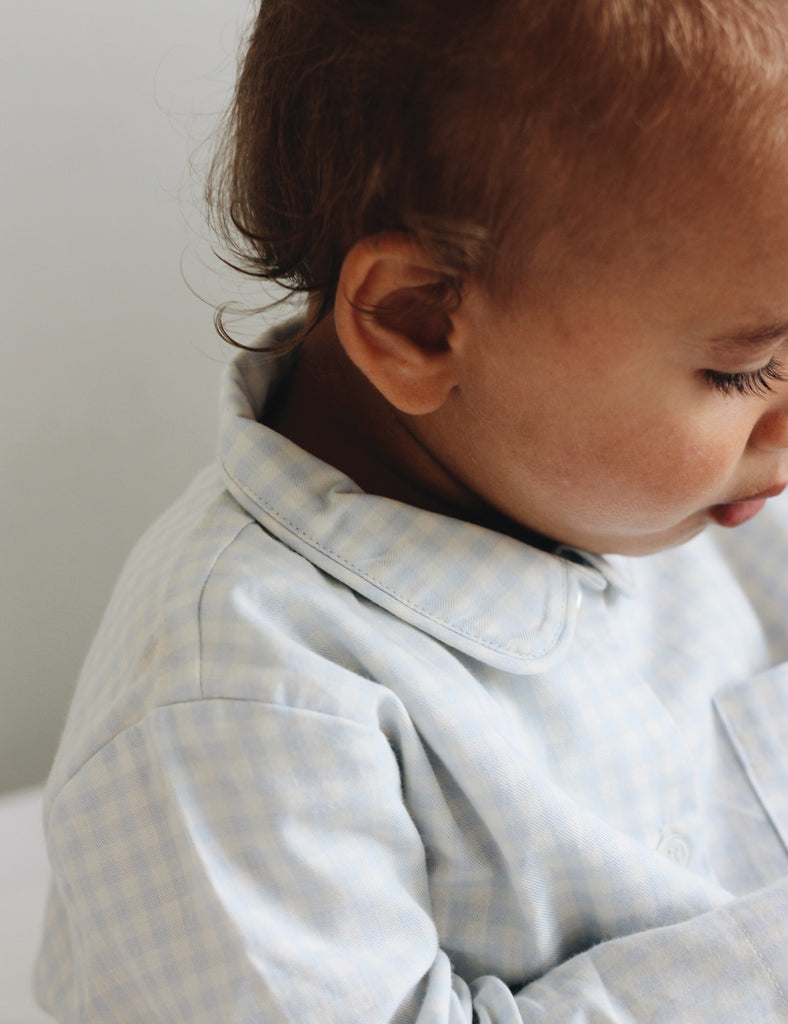 Image of Classic Pajamas in Blue Gingham