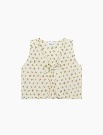Image of Coco Vest in Ditsy Heart Floral Organic Cotton