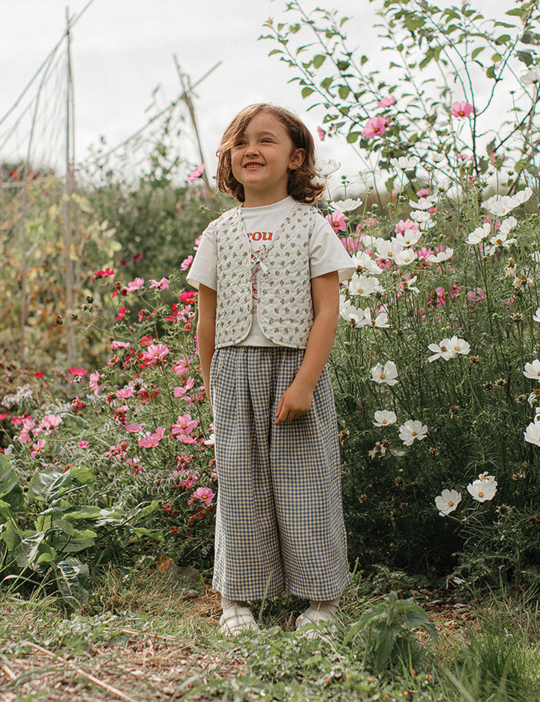 Image of Coco Vest in Ditsy Heart Floral Organic Cotton