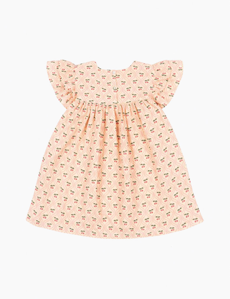 Image of Coco Dress in Cherry Pink Motif