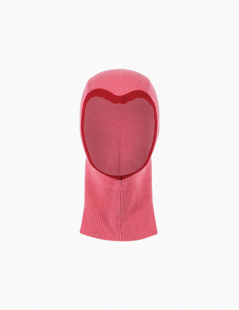 Pink balaclava on a white background
