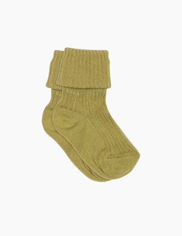 image of cotton rib socks in cedar