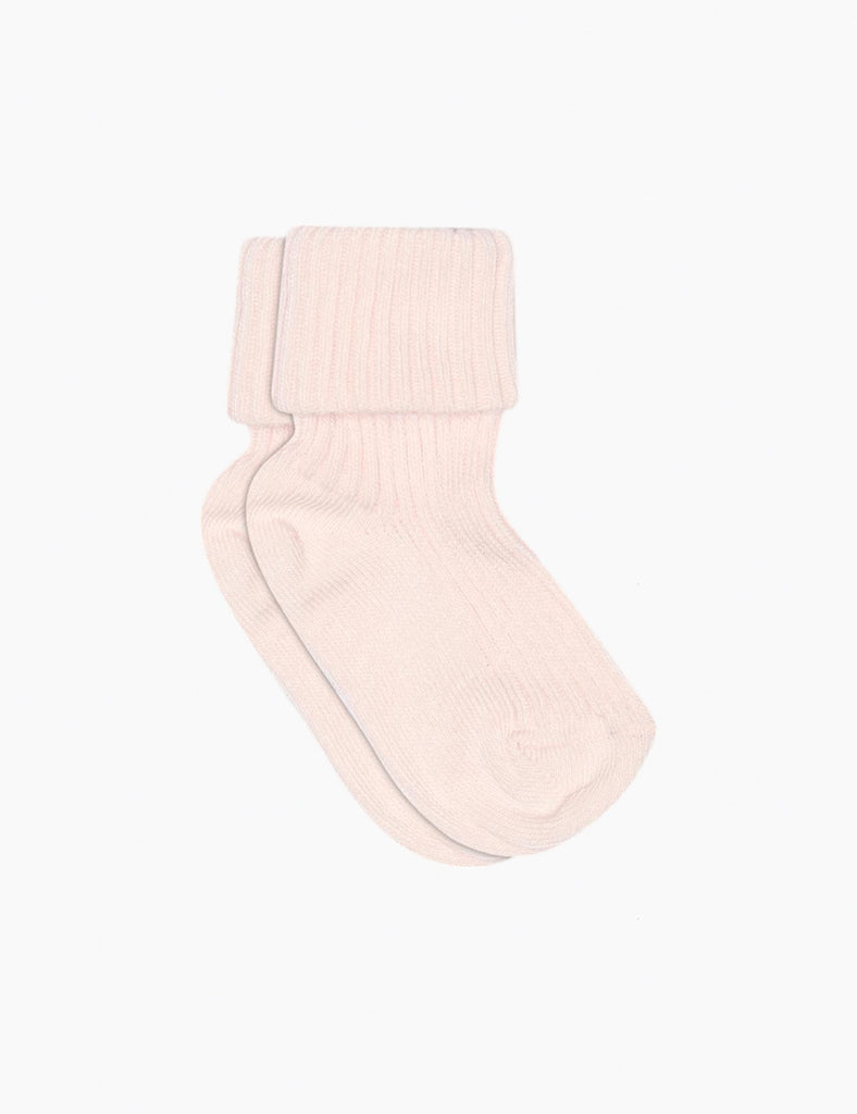 image of cotton rib socks in cherry blossom