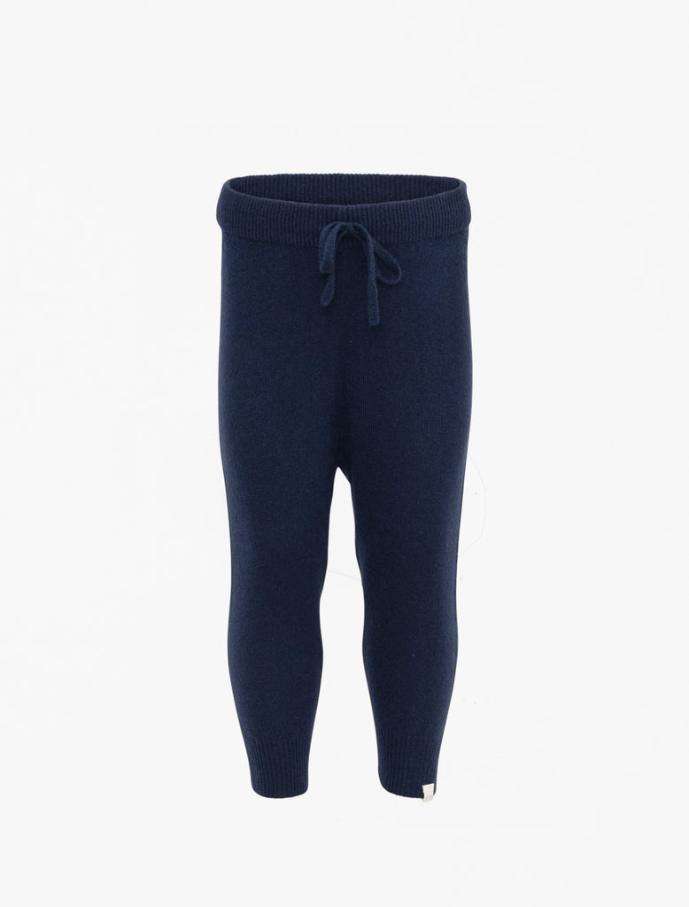 Cashmere Jogger in Sailor flat lay image front.