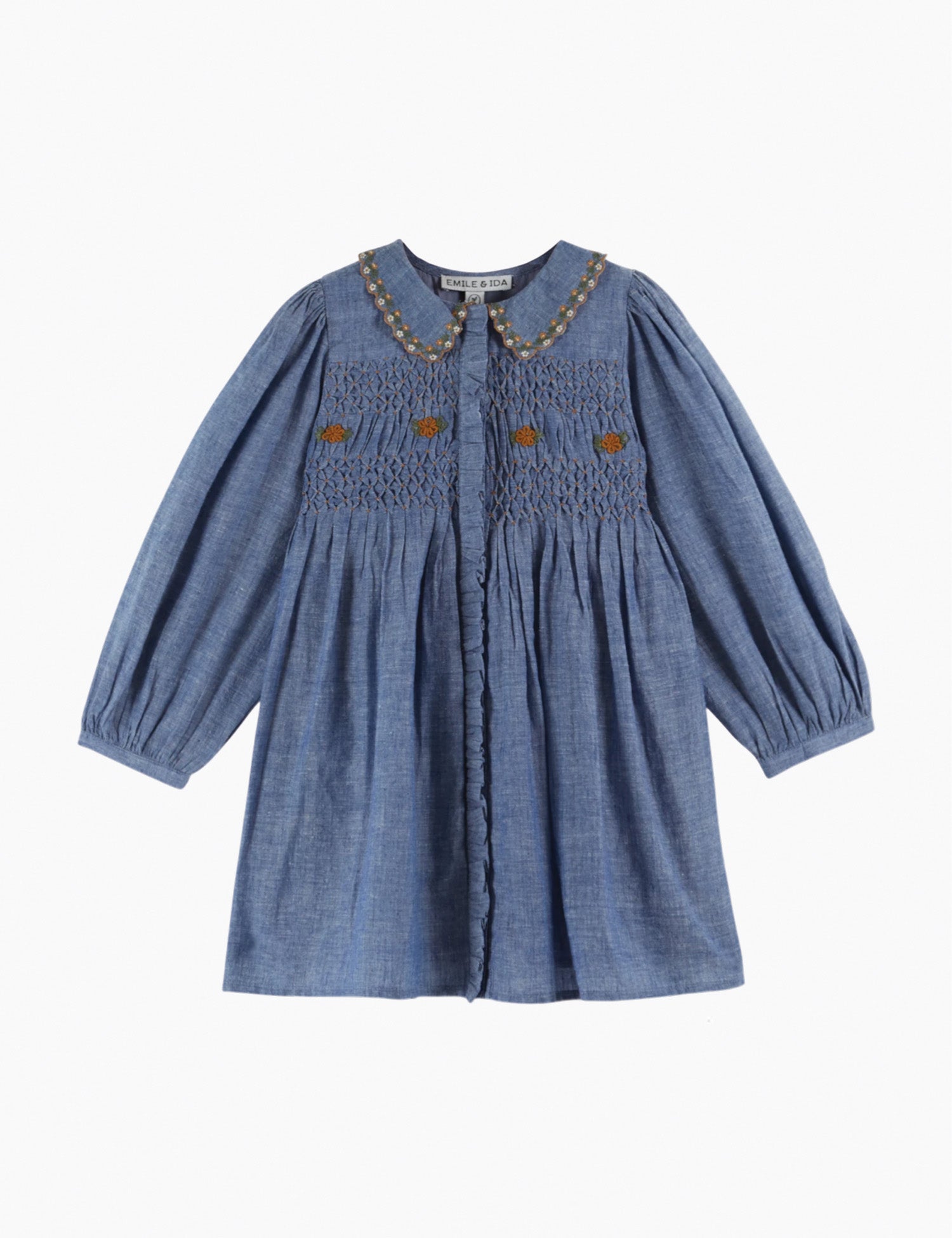Smocked Dress in Chambray Smocked Dress in Chambray
