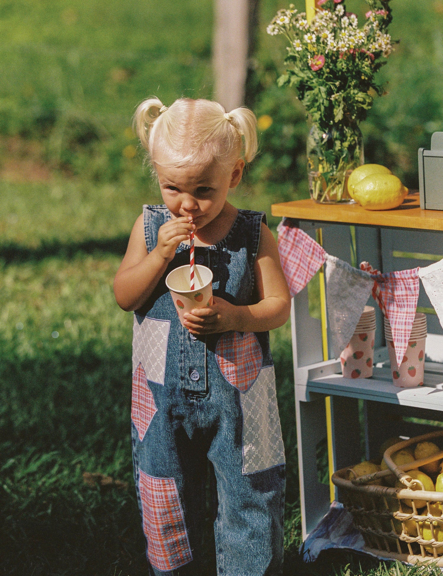 Charlie Overalls in Patchwork – Spilled Milk