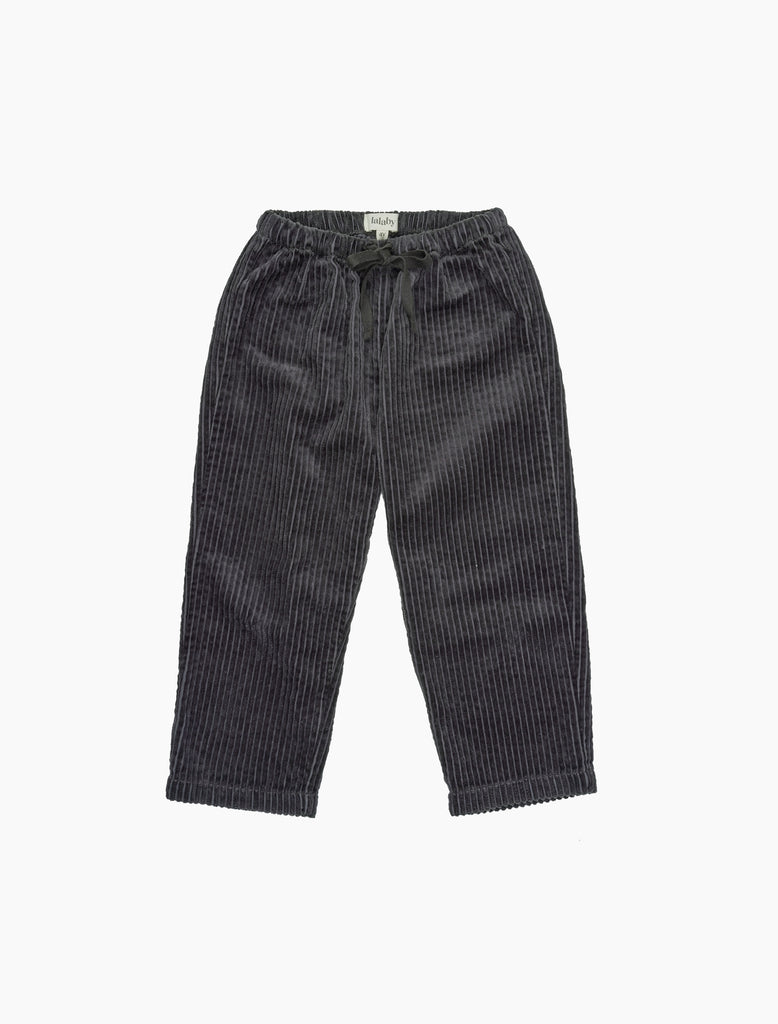 Black striped pants on a white background