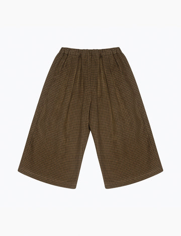 Image of Chess Trouser in Brown Mini Check.