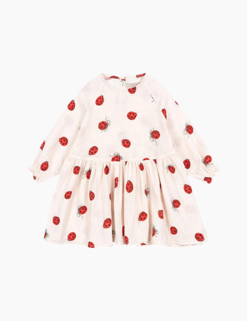 Image of Coco Dress in Ladybug Bow.