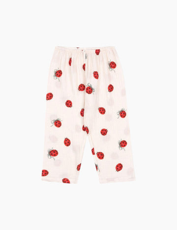 Image of Coco Pants in Ladybug Bow.