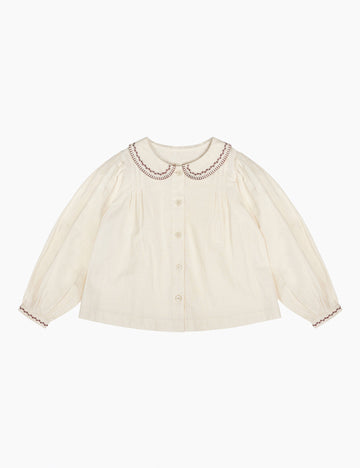 Image of Cora Blouse in Soft White.