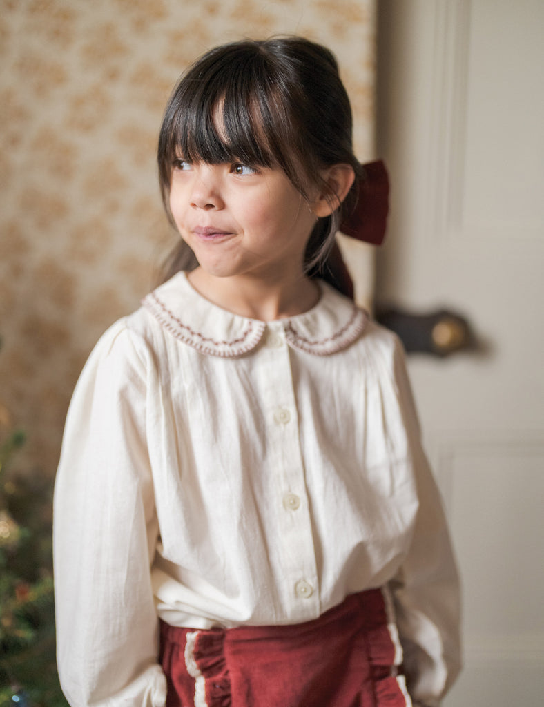 Image of Cora Blouse in Soft White.