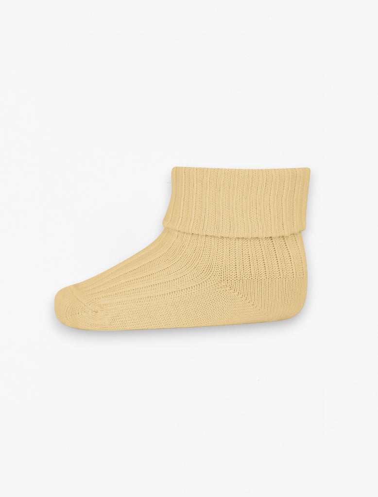 Cotton Rib Baby Socks in Moonstone flat lay image