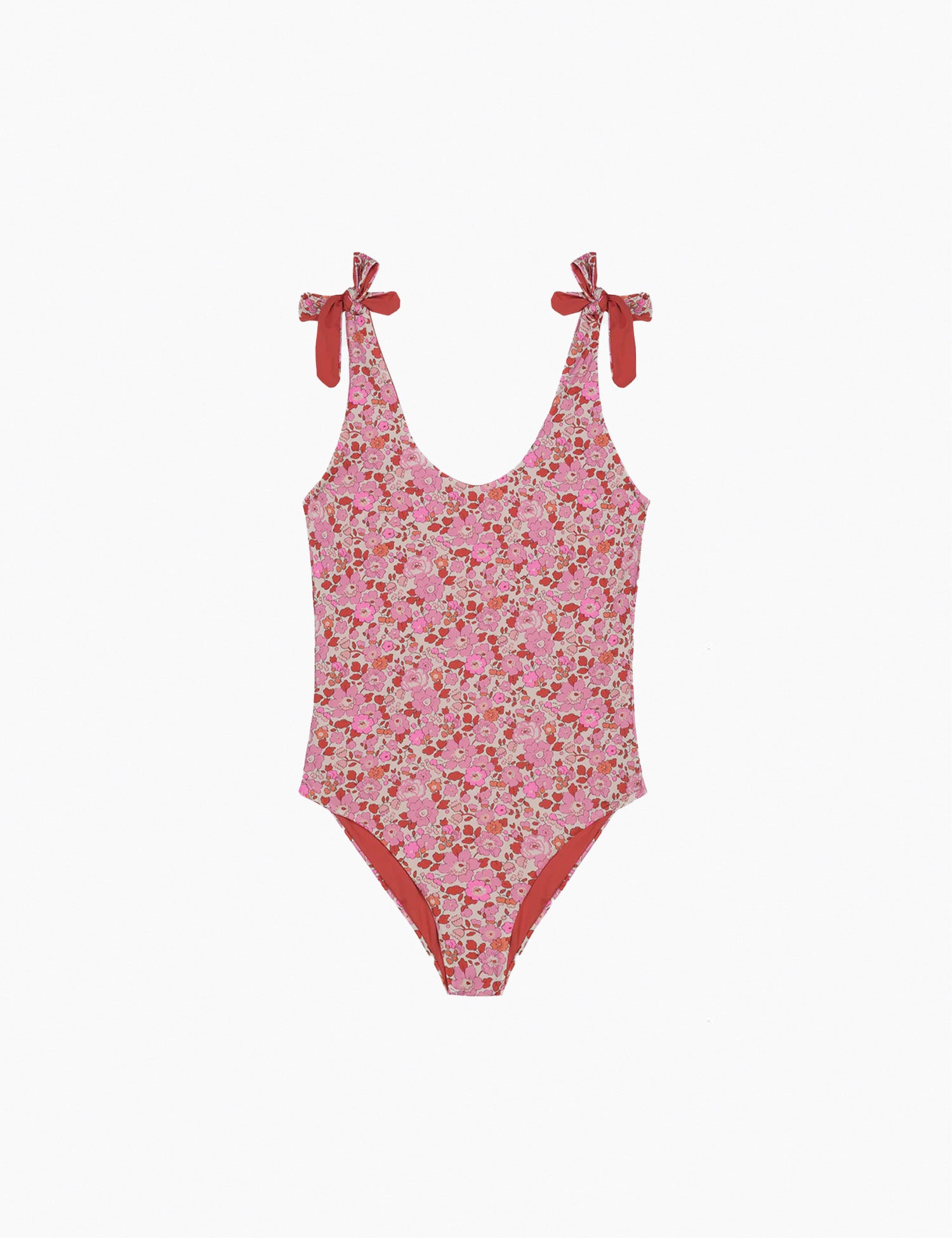 Double Bows Swimsuit in Liberty Betsy Fluo Fuxia – Spilled Milk